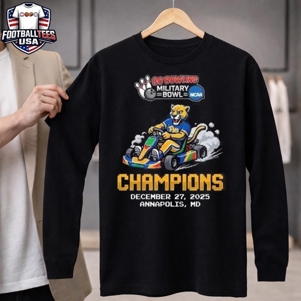 Pittsburgh Panthers 2025 Go Bowling Military Bowl Champions Mario Kart Stadium Annapolis Maryland December 27 2025 Unisex Shirt - Image 4