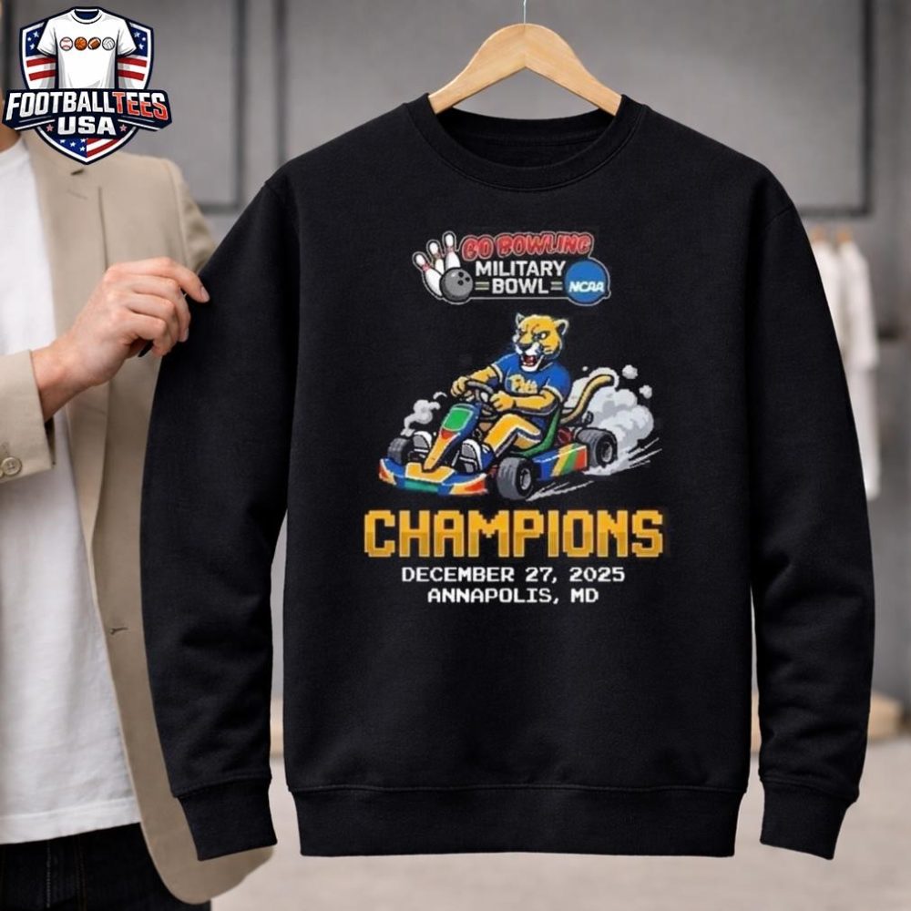 Pittsburgh Panthers 2025 Go Bowling Military Bowl Champions Mario Kart Stadium Annapolis Maryland December 27 2025 Unisex Shirt - Image 2
