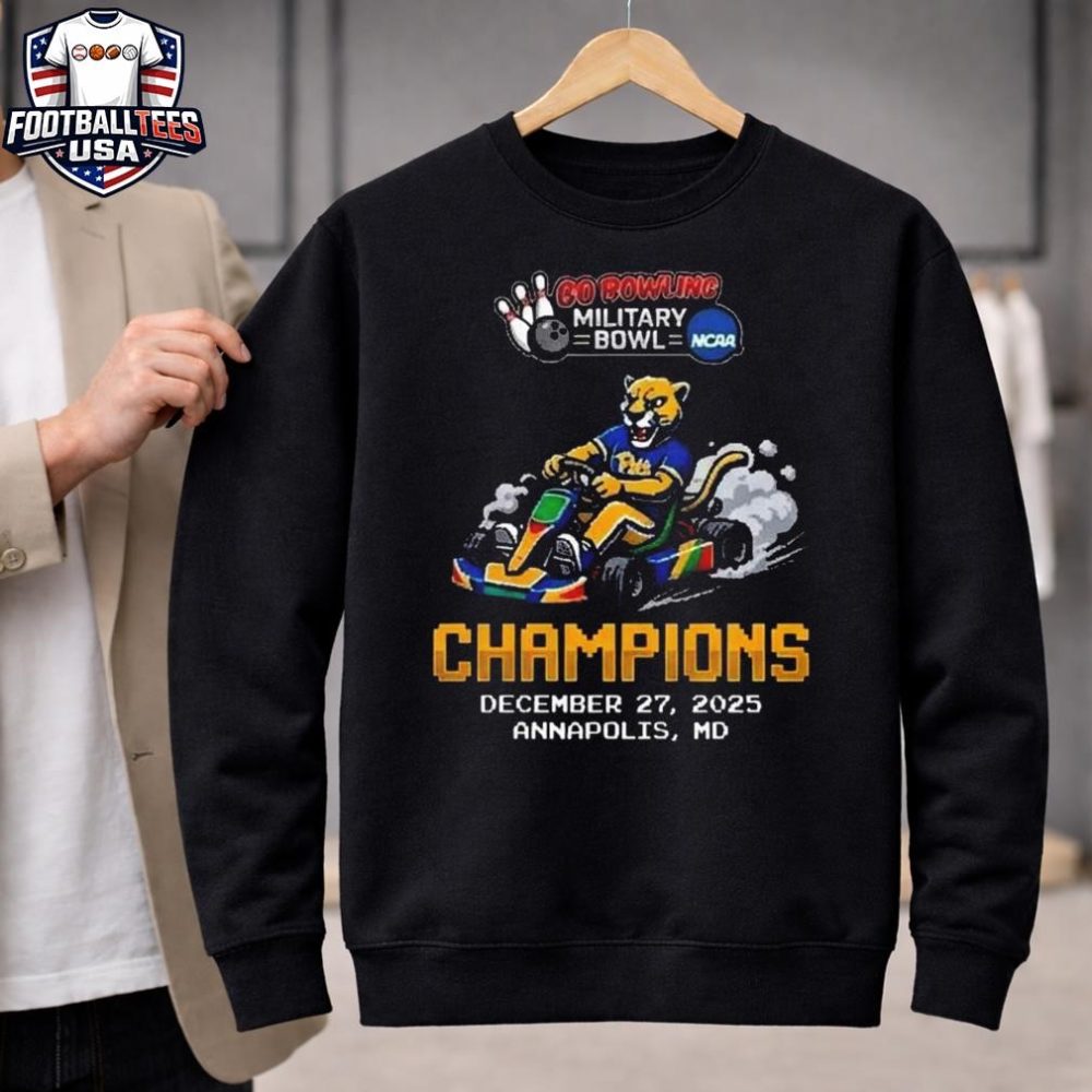Pittsburgh Panthers Go Bowling Military Bowl Champions Memorial Stadium Annapolis Maryland On December 27 2025 Mario Kart Unisex Shirt - Image 2