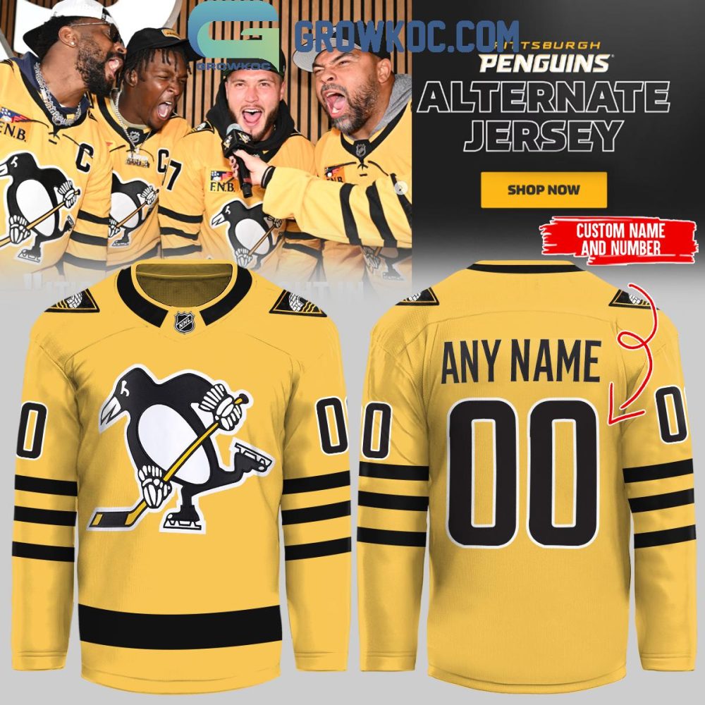 Pittsburgh Penguins Gold Alternate Premium Hockey Jersey