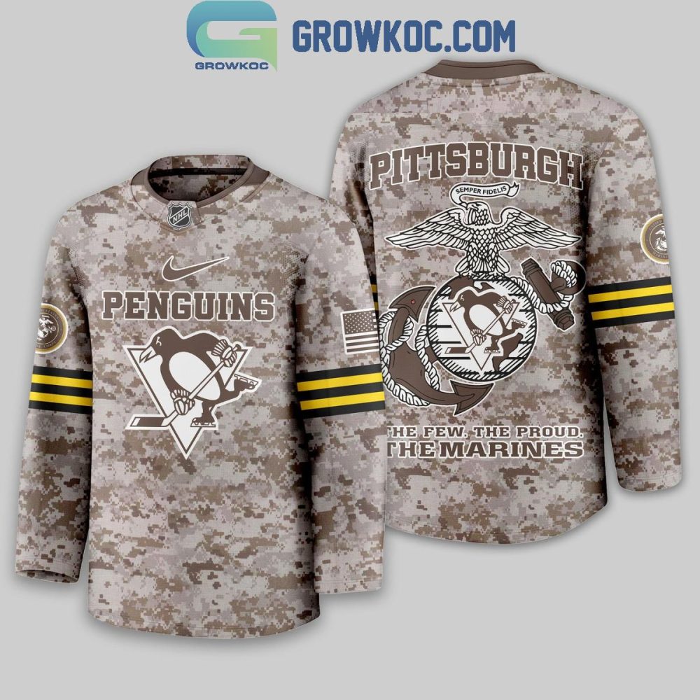 Pittsburgh Penguins Us Marine Corps Hockey Jersey