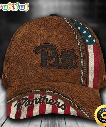 Pittsburgh Panthers Usa Flag Zipper All Over Print 3D Classic Cap