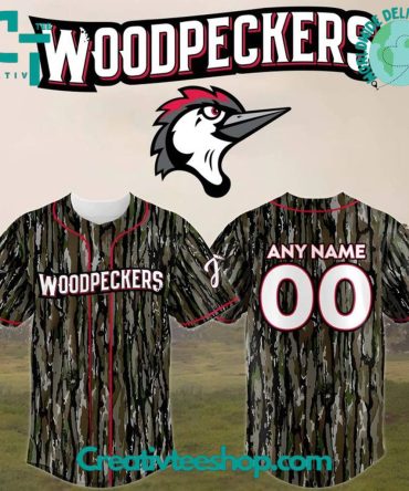 Fayetteville Woodpeckers Special Camo Baseball Jersey