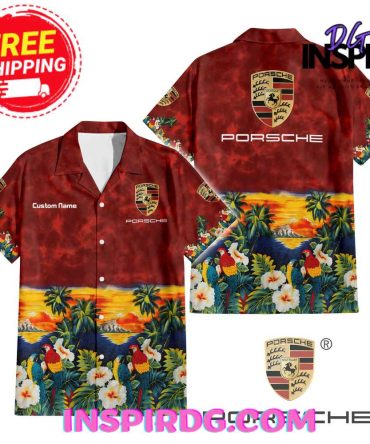 Porsche Vintage Pacific Legend Sunset Hawaiian Shirt