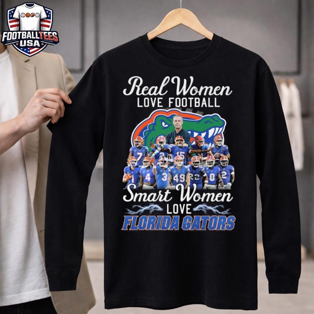 Real Women Love Football Smart Women Love Florida Gators 2026 Unisex Shirt - Image 4