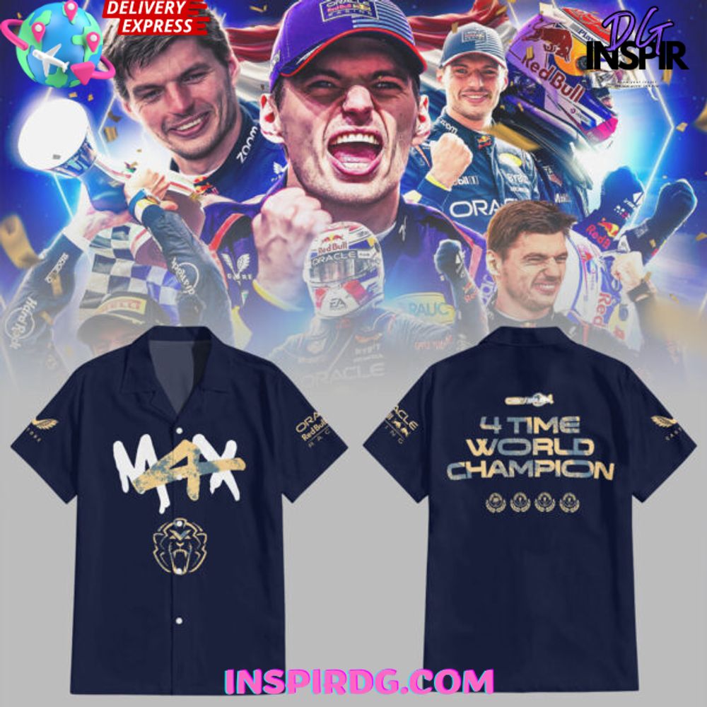 Red Bull Max Verstappen World Champion 2024 Hawaiian Shirt