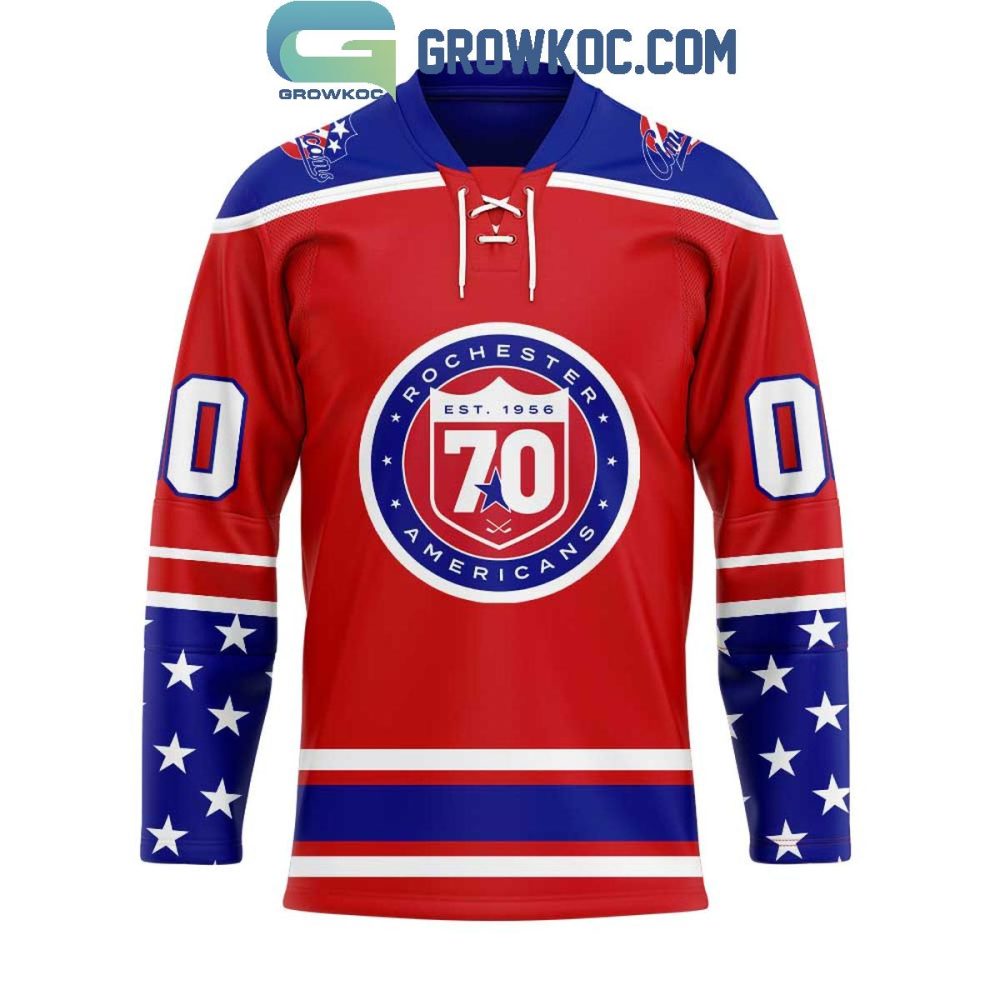 Rochester Americans 70 Seasons Of Amerks Personalized Hockey Jersey - Image 2