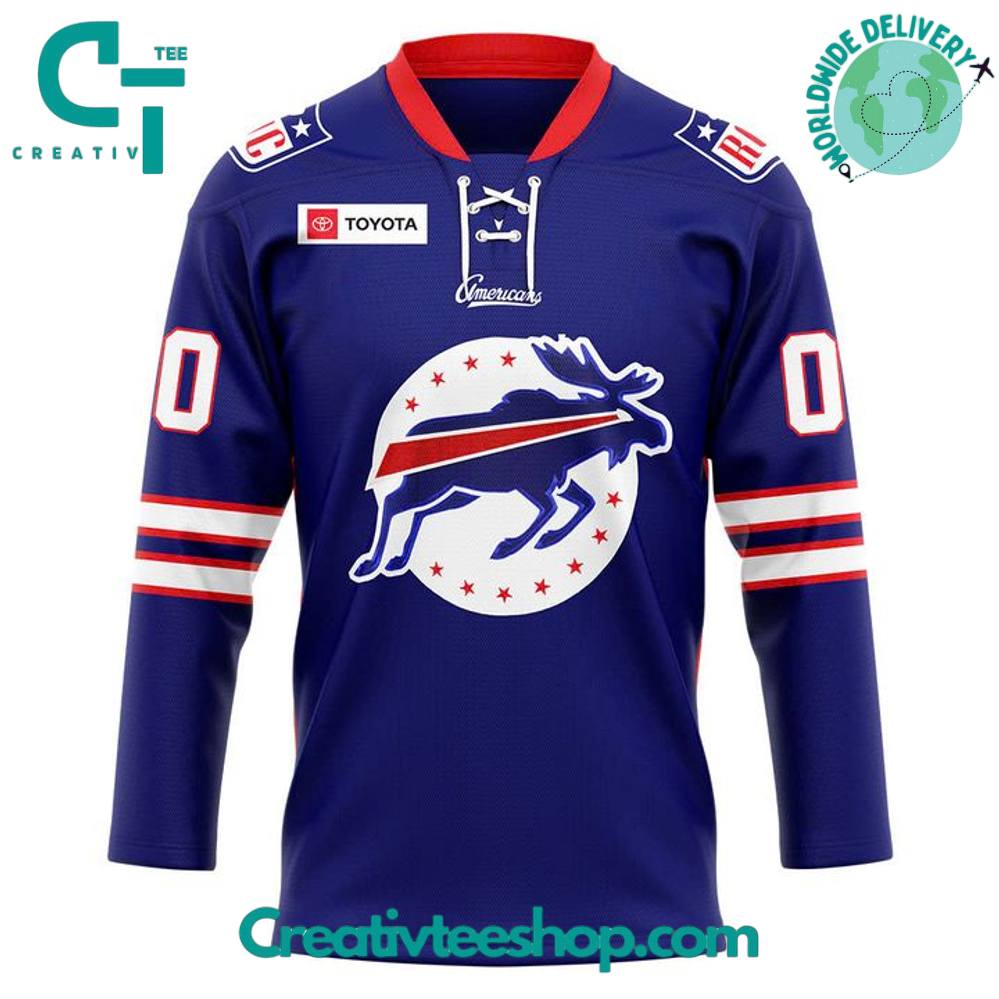 Rochester Americans Bills Day 2025 Special Hockey Jersey - Image 2