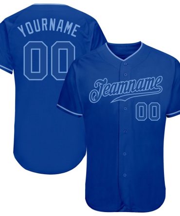 Custom Royal Royal-Light Blue Authentic Baseball Jersey
