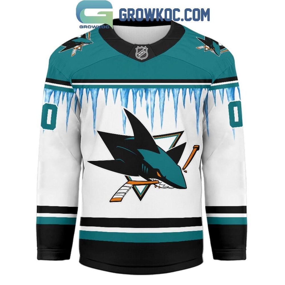 San Jose Sharks Christmas Tree Custom Hockey Jersey - Image 2
