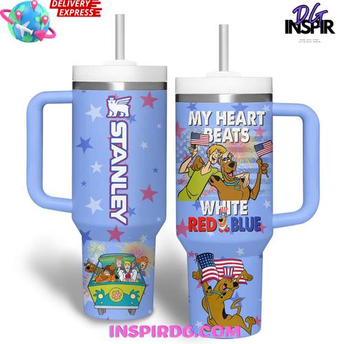 Scooby-Doo Stars And Stripes American Pride Stanley Tumbler Cup - Image 2