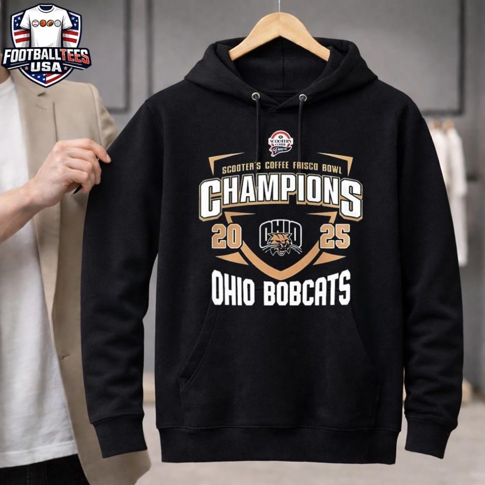 Scooter’S Coffee Frisco Bowl Champions Ohio Bobcats 2025 Unisex Shirt - Image 3
