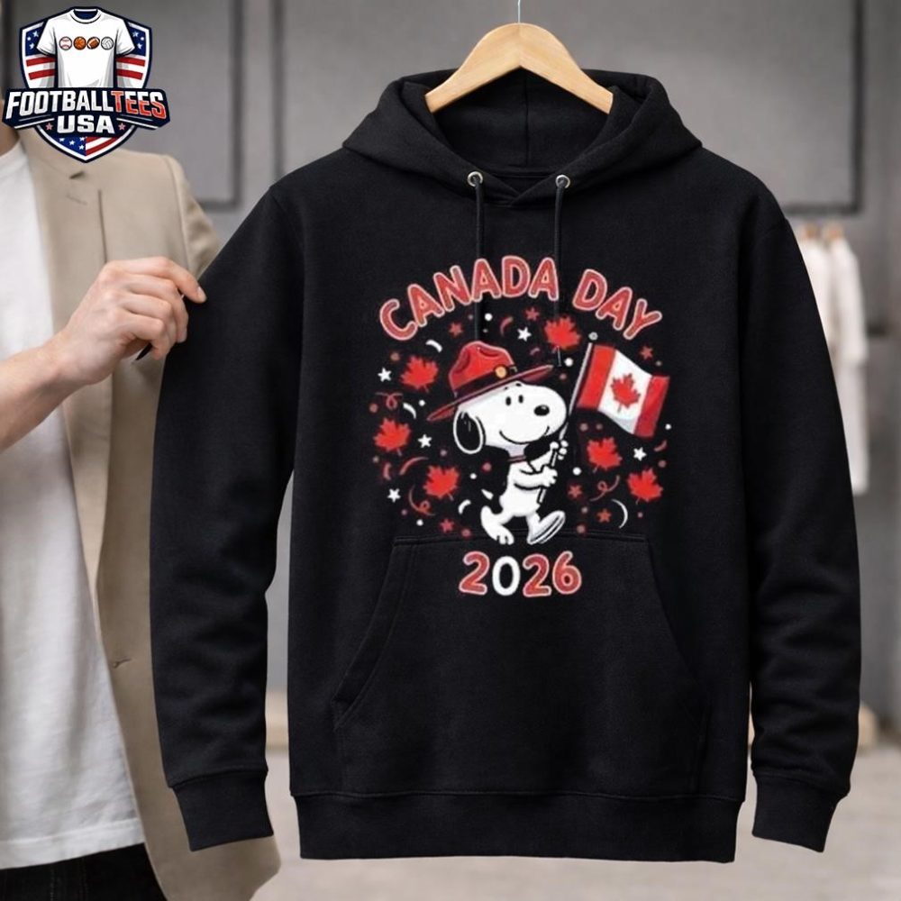 Snoopy Canada Day 2026 July 1 National Holiday Maple Leaf Flag Graphic Unisex Shirt - Image 3