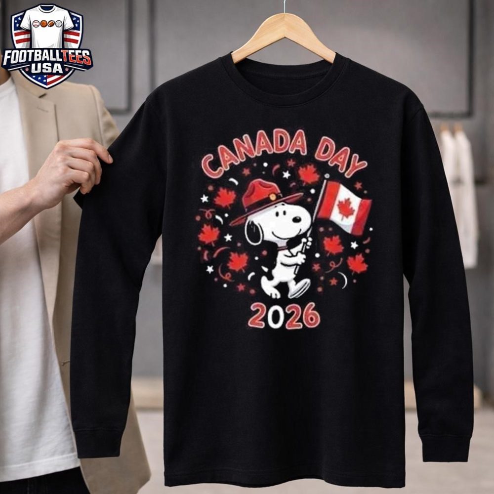 Snoopy Canada Day 2026 July 1 National Holiday Maple Leaf Flag Graphic Unisex Shirt - Image 4