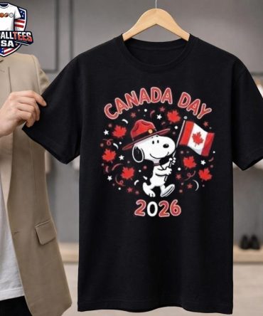 Snoopy Canada Day 2026 July 1 National Holiday Maple Leaf Flag Graphic Unisex Shirt