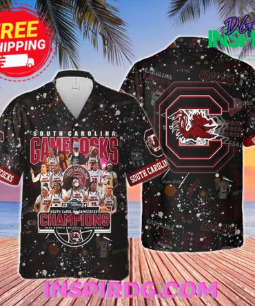 South Carolina Gamecocks Ncaa Champions 2024 Black Hawaiian Shirt
