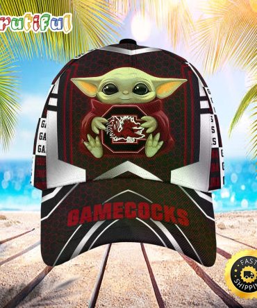 South Carolina Gamecocks Baby Yoda All Over Print 3D Baseball Cap