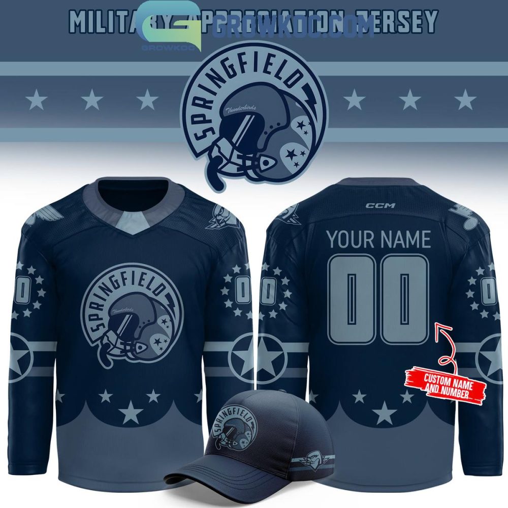 Springfield Thunderbirds Military Personalized Hockey Jersey