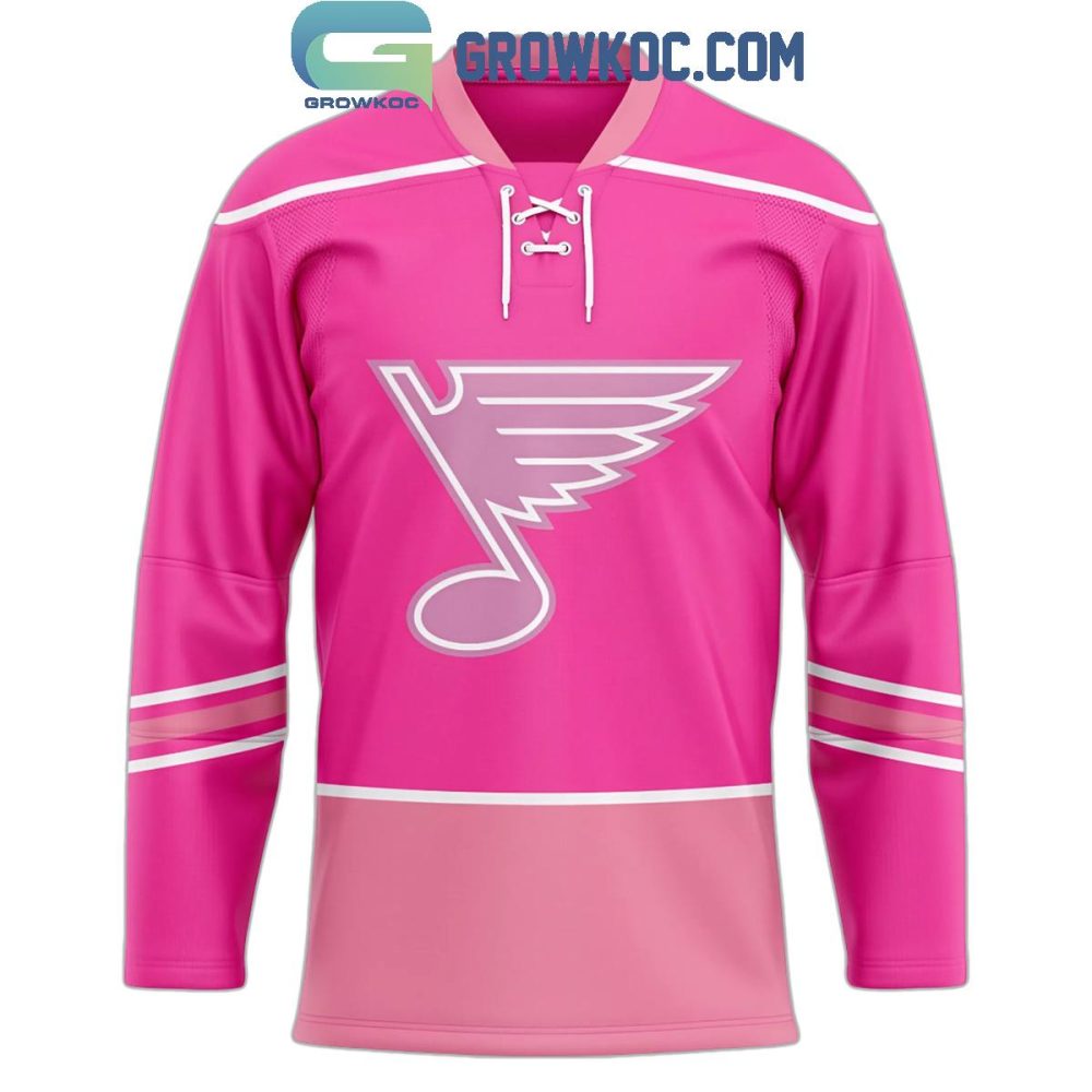 St. Louis Blues X Pink At The Rink Night Hockey Jersey - Image 2