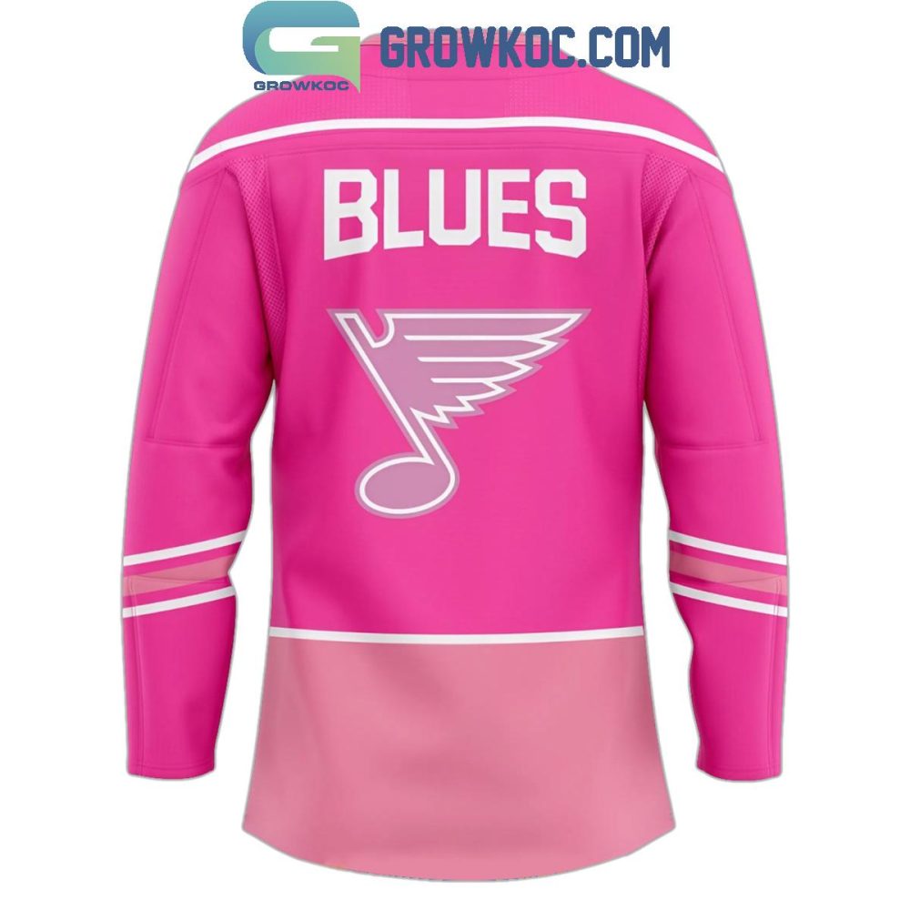 St. Louis Blues X Pink At The Rink Night Hockey Jersey - Image 3