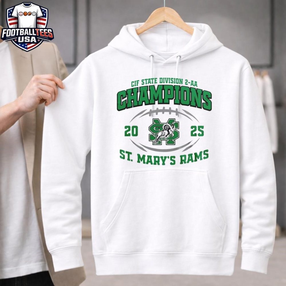 St. Mary’S Rams Cif State Division 2-Aa Champions 2025 Unisex Shirt - Image 2