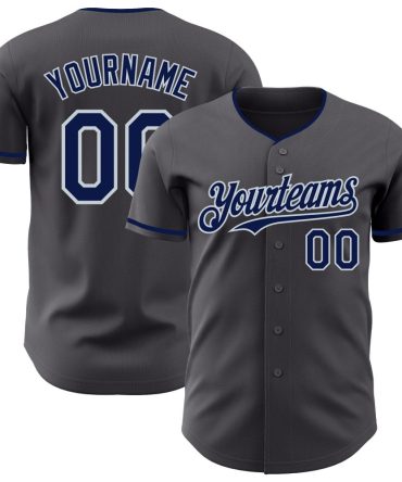Custom Steel Gray Silver Authentic Baseball Jersey