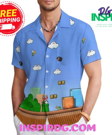 Super Mario Game Casual Hawaiin Shirt
