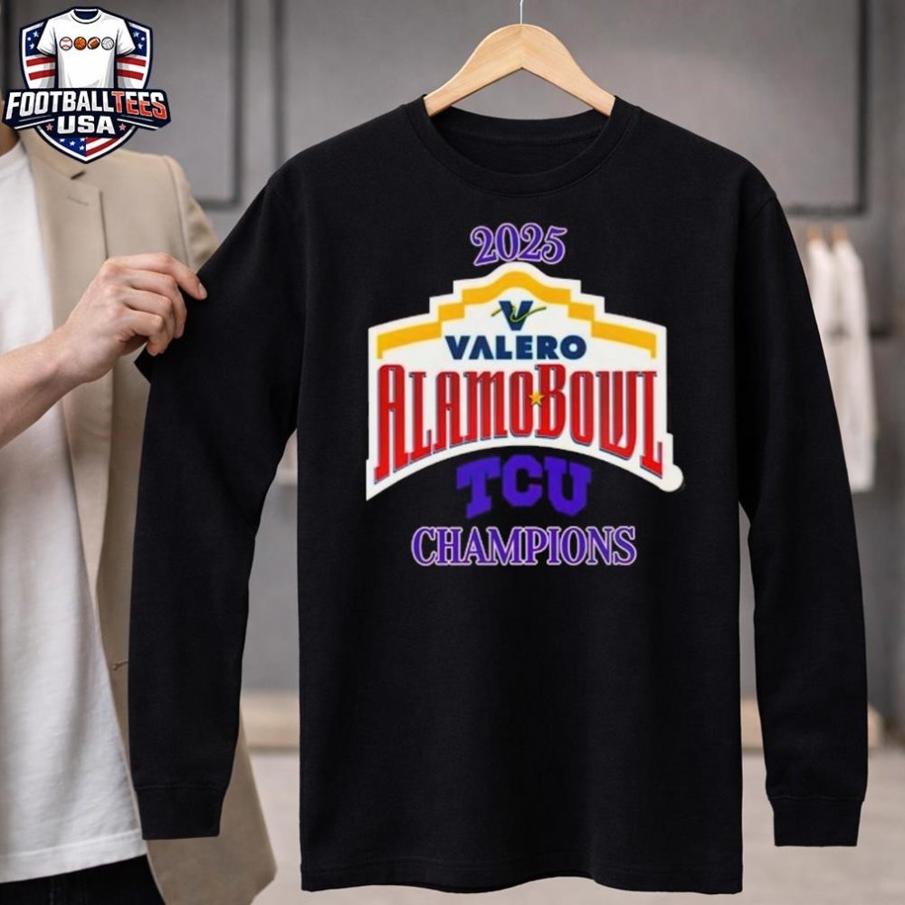 Tcu Horned Frogs 2025 Valero Alamo Bowl Champions Logo Unisex Shirt - Image 4