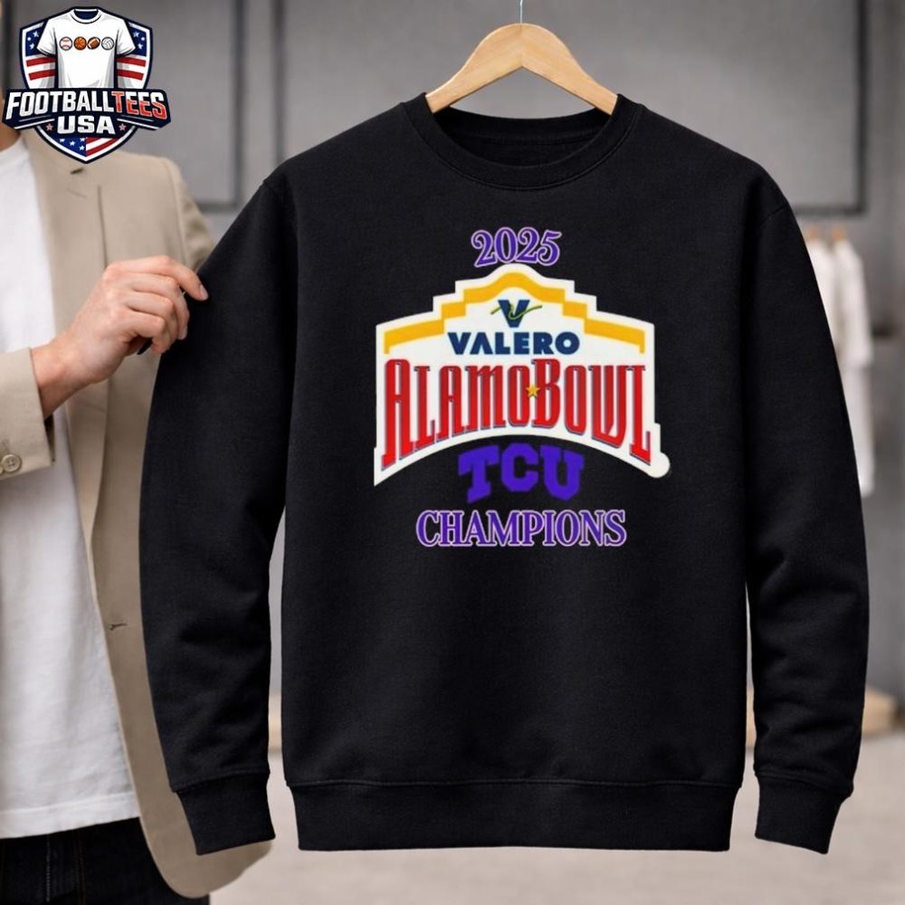 Tcu Horned Frogs 2025 Valero Alamo Bowl Champions Logo Unisex Shirt - Image 2