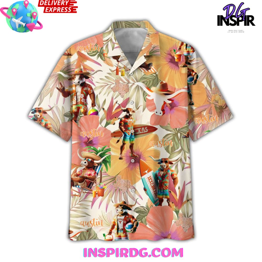 Texas Longhorns Summertime Special Edition Hawaiian Shirt - Image 3