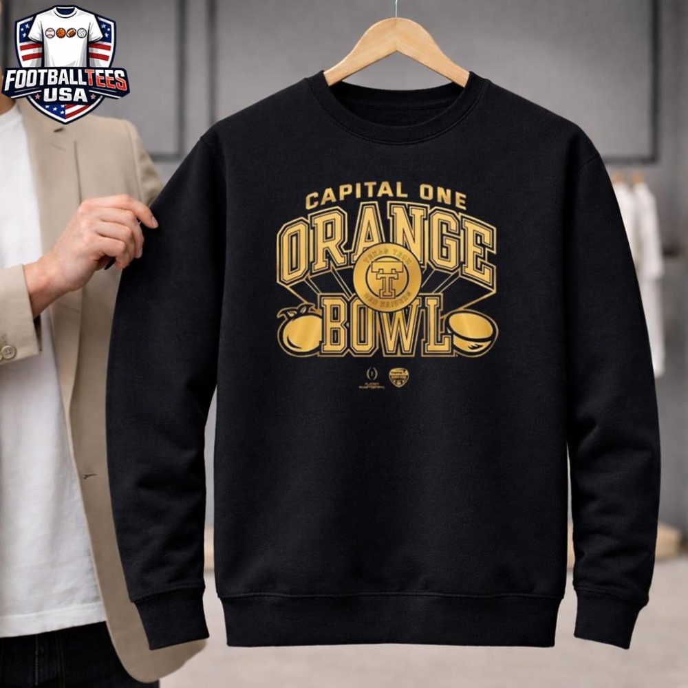 Texas Tech Red Raiders Capital One Orange Bowl Champions 2025 Gold Unisex Shirt - Image 2