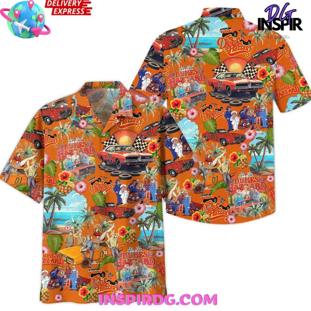 The Dukes Of Hazzard Vintage Tropical Hawaiian Shirt - Image 2