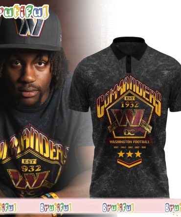 The Wild Collective Black Washington Commanders Band Polo Shirt