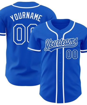 Custom Thunder Blue White Authentic Baseball Jersey