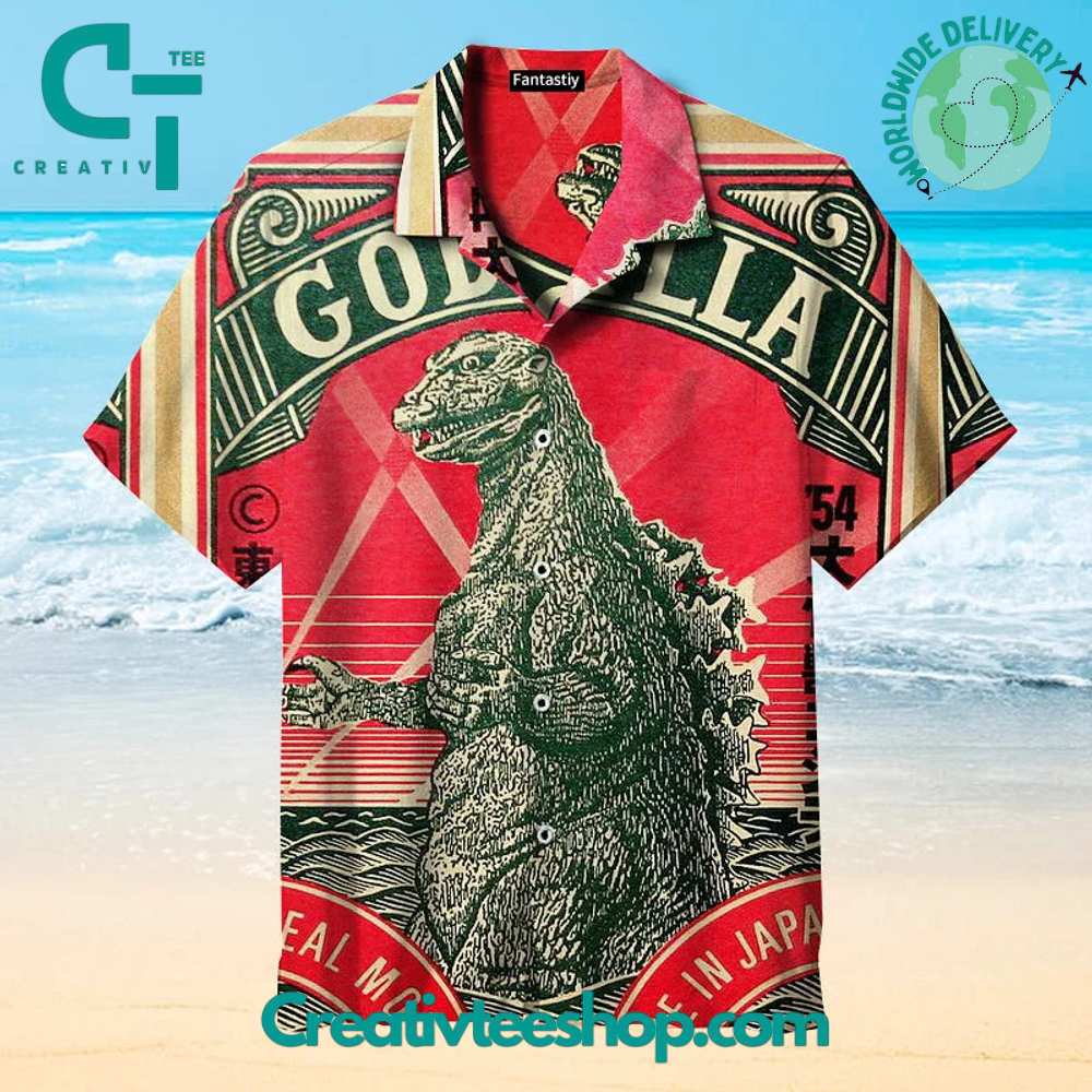 Toho Godzilla Made In Japan Hawaiian Shirt