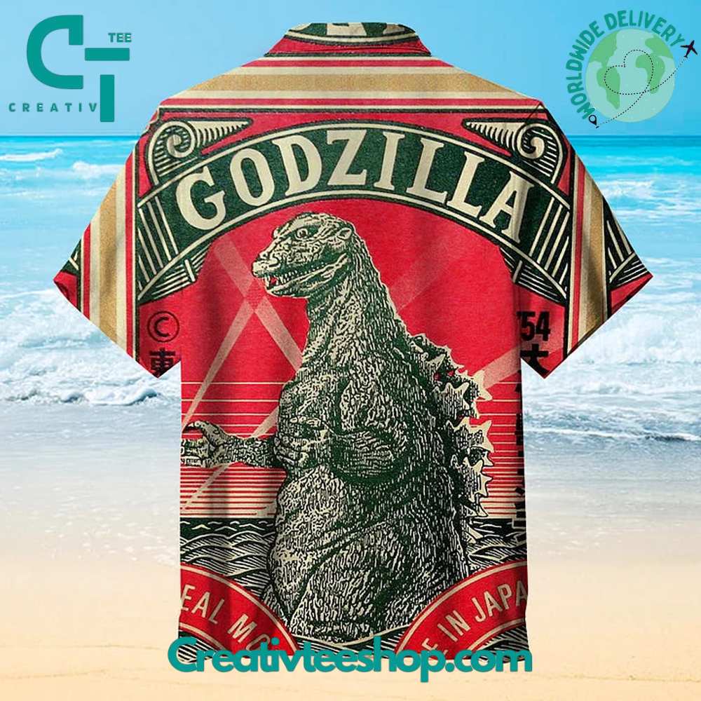 Toho Godzilla Made In Japan Hawaiian Shirt - Image 2