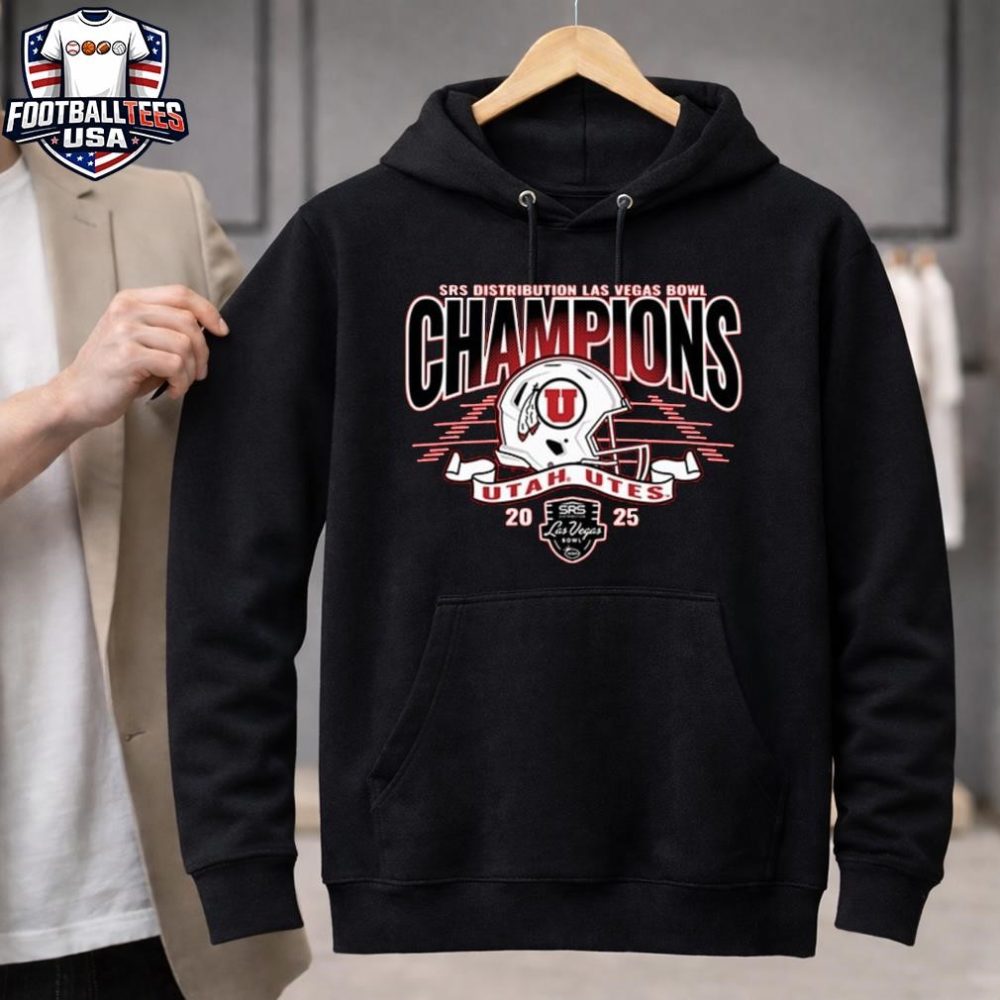 Utah Utes 2025 Las Vegas Bowl Football Champions Helmet Logo Unisex Shirt - Image 3