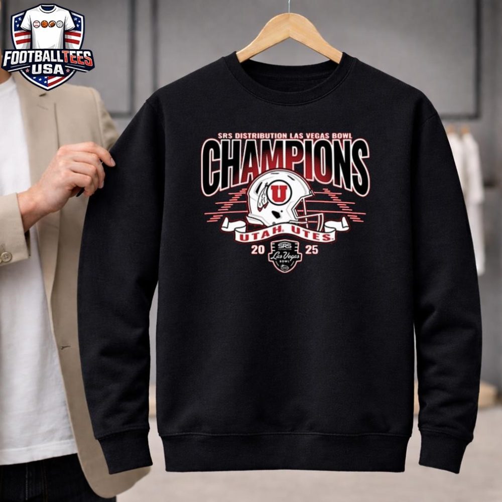 Utah Utes 2025 Las Vegas Bowl Football Champions Helmet Logo Unisex Shirt - Image 2