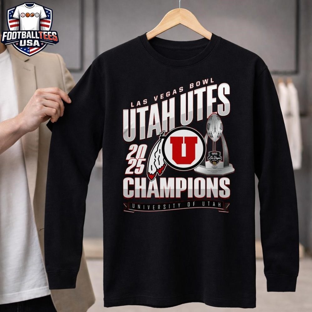 Utah Utes Las Vegas Bowl Champions Trophy 2026 Unisex Shirt - Image 4