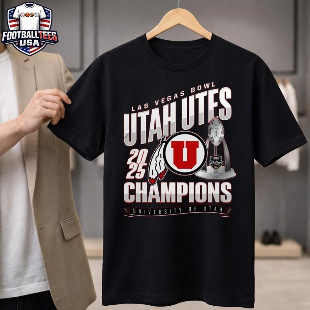 Utah Utes Las Vegas Bowl Champions Trophy 2026 Unisex Shirt