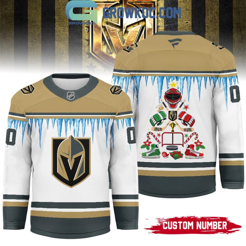 Vegas Golden Knights Christmas Tree Custom Hockey Jersey