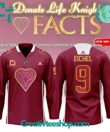 Vegas Golden Knights Donate Life Knight Fact Hockey Jersey