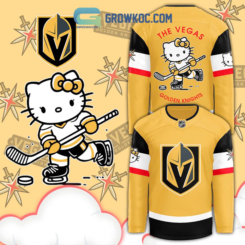 Vegas Golden Knights Hello Kitty Playing 2024 Hockey Jersey