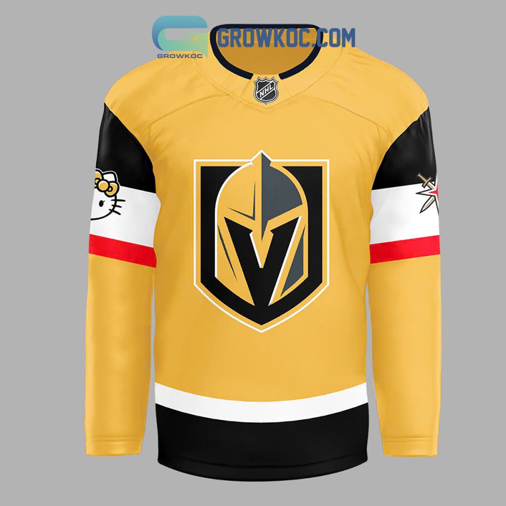 Vegas Golden Knights Hello Kitty Playing 2024 Hockey Jersey - Image 2