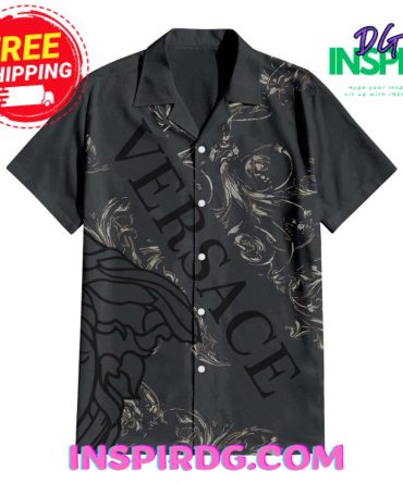 Versace Dark Sovereign Ancient Deity Pattern Hawaiian Shirt