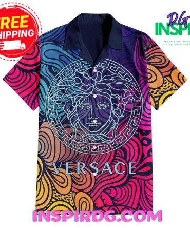 Versace Royal Regalia Pink Purple Hawaiian Shirt
