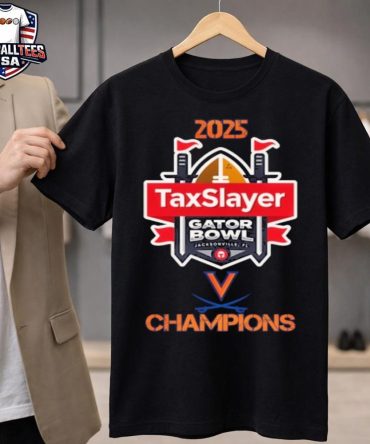 Virginia Cavaliers 2025 Taxslayer Gator Bowl Champions Logo Unisex Shirt