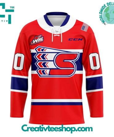 Whl Spokane Chiefs Home Hockey Jersey
