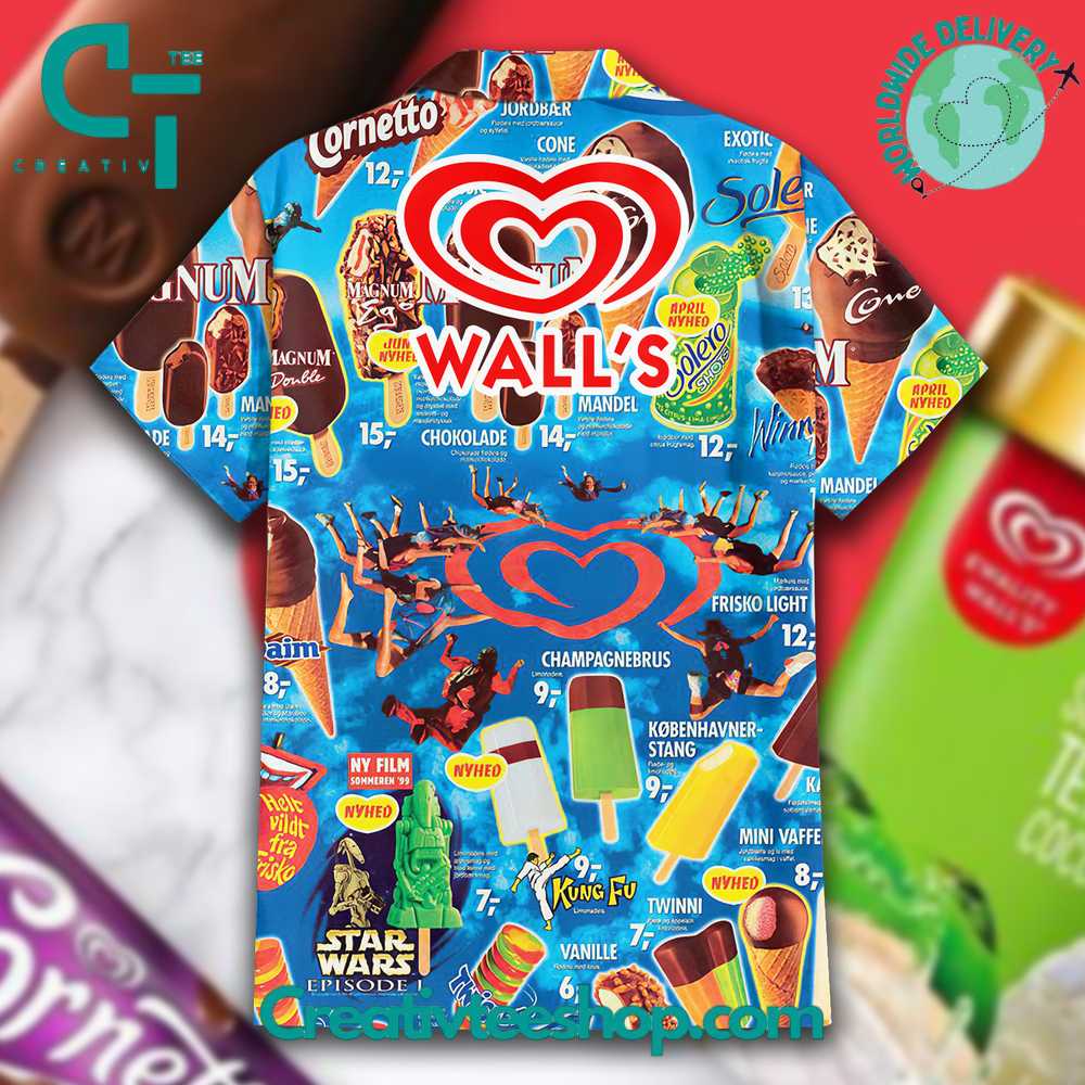 Wall'S Ice Cream Summer Hawaiian Shirt - Image 2