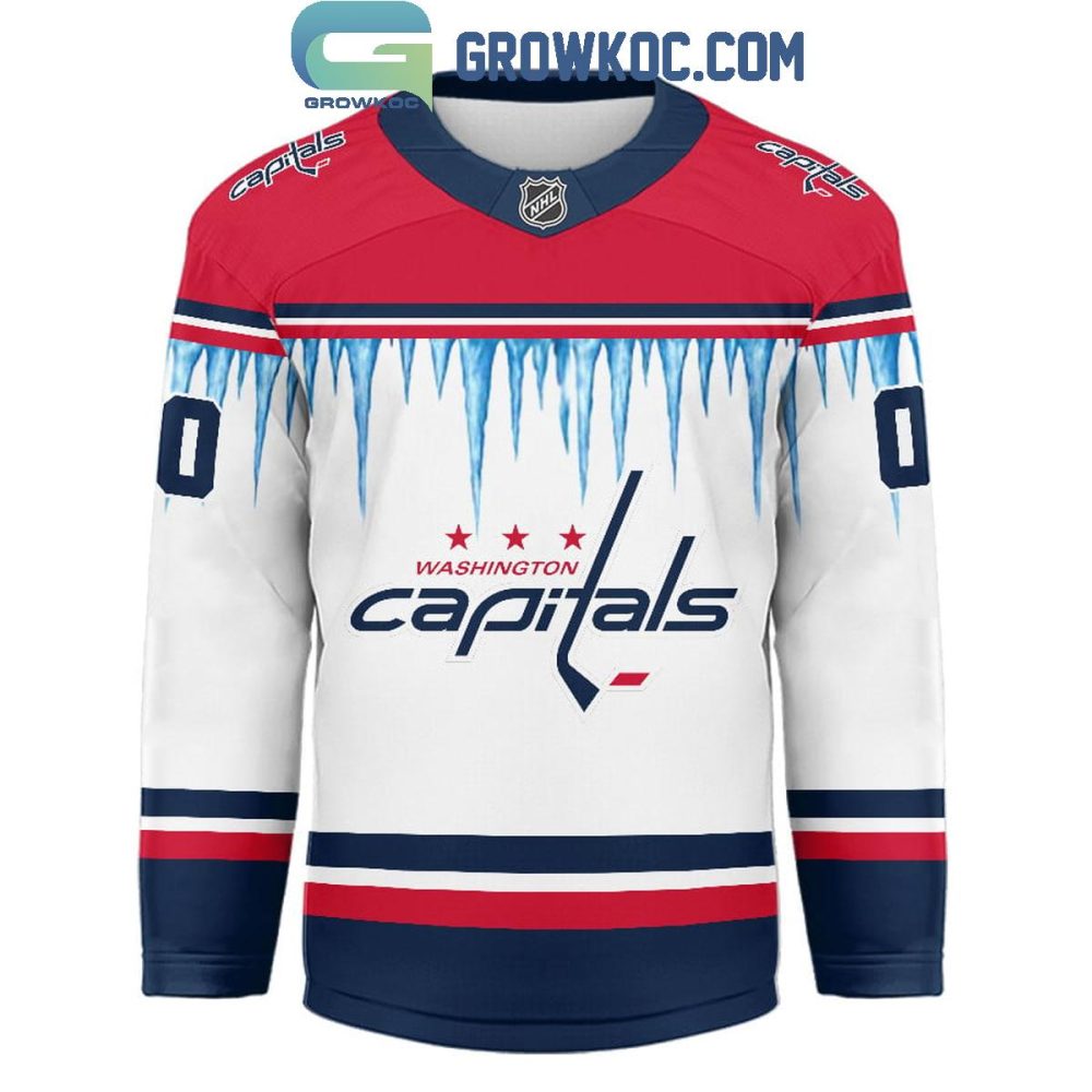 Washington Capitals Christmas Tree Custom Hockey Jersey - Image 2